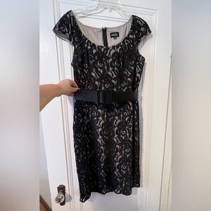 Adrianna Pappell black lace dress 12